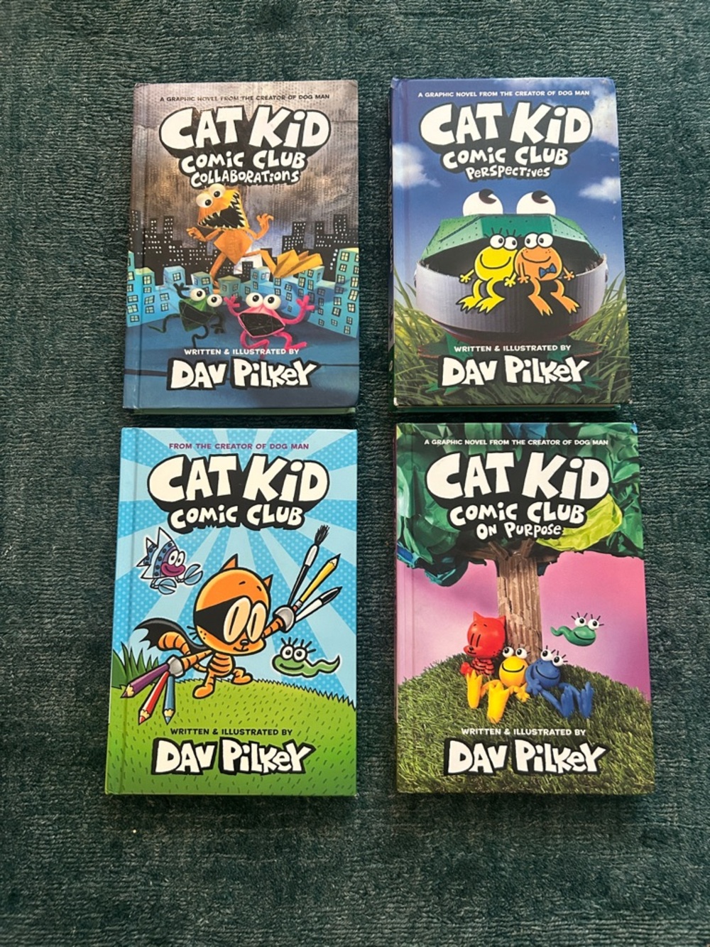 Cat Kid Comic Club (Dav Pilkey) 4-Book Set -